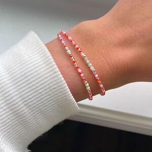 Homemade Sterling Silver Seed Bead Wrap Bracelet